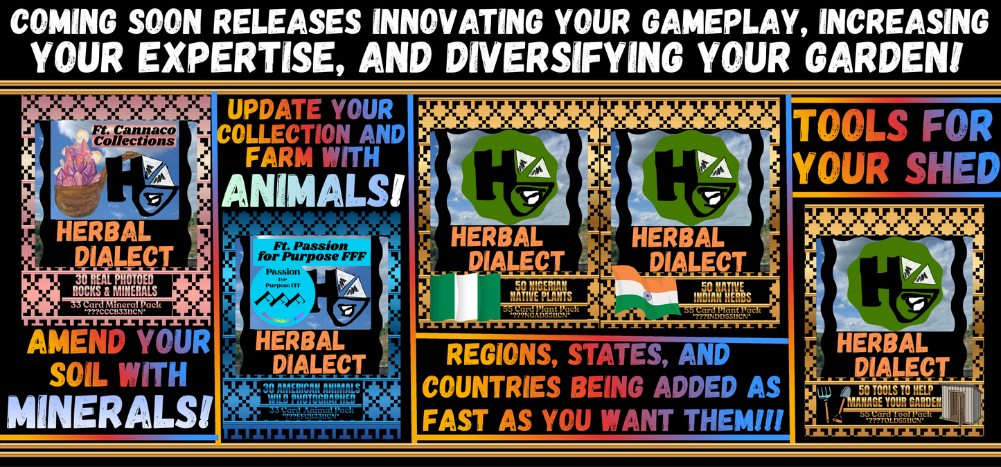 50 DECKS - HERBAL DIALECT 55 CARD DECKS - SHARE or BECOME A DISTRIBUTER