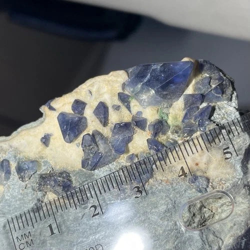 Benitoite Crystals In Crossite Matrix San Benito Co CALIFORNIA USA