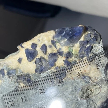 Benitoite Crystals In Crossite Matrix San Benito Co CALIFORNIA USA