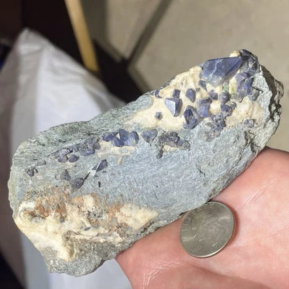 Benitoite Crystals In Crossite Matrix San Benito Co CALIFORNIA USA