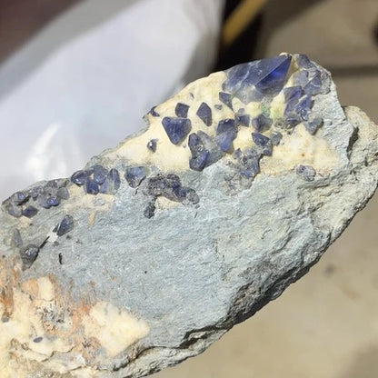 Benitoite Crystals In Crossite Matrix San Benito Co CALIFORNIA USA