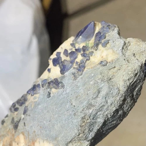 Benitoite Crystals In Crossite Matrix San Benito Co CALIFORNIA USA