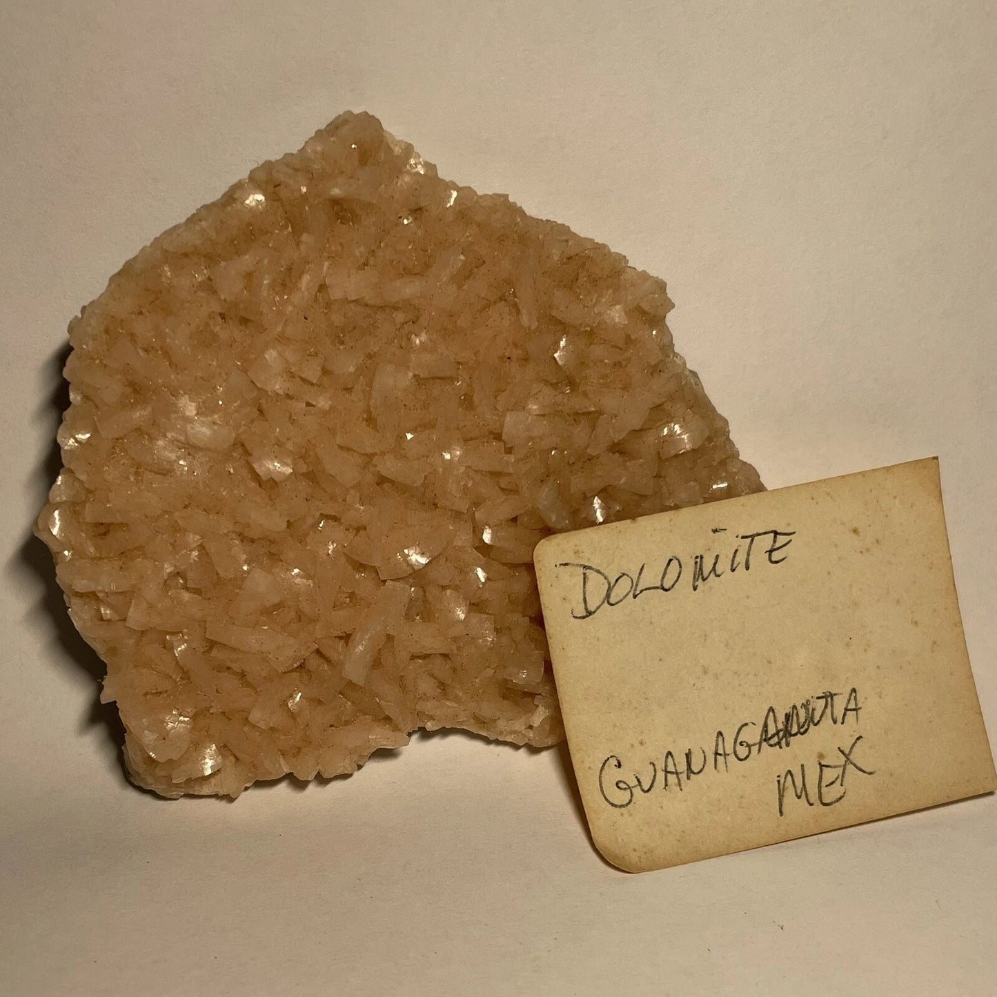 Dolomite Crystal Plate Guanajuato MEXICO 65g