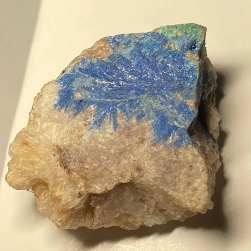 Linarite Crystals on Quartz from NEW MEXICO
