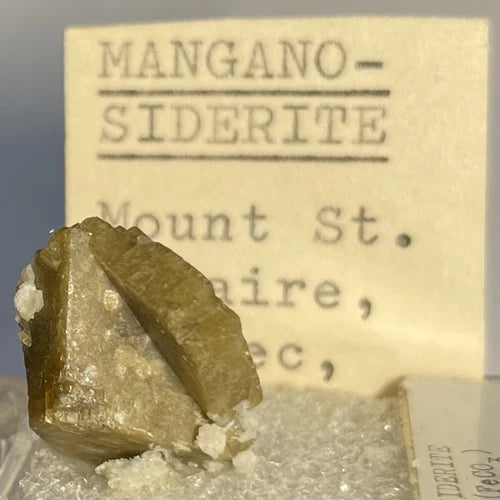 Mangano Siderite Crystal Mont St Hilaire Quebec CANADA