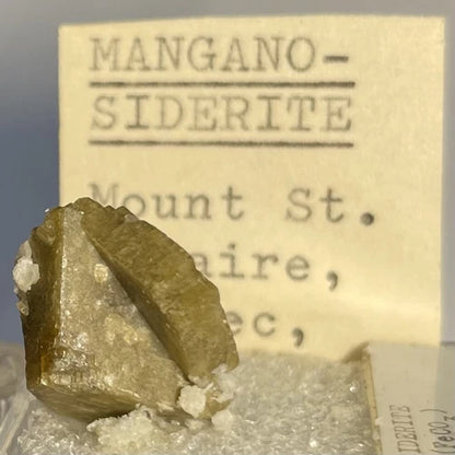 Mangano Siderite Crystal Mont St Hilaire Quebec CANADA
