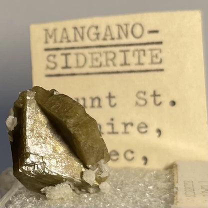 Mangano Siderite Crystal Mont St Hilaire Quebec CANADA